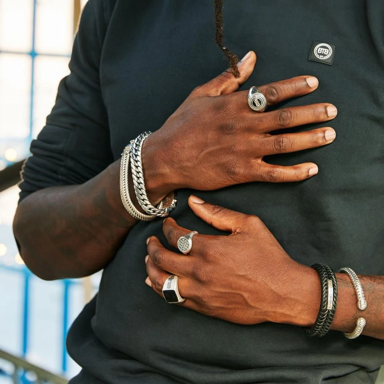 Buddha To Buddha Edwin Small Sterling Silver Size F Bracelet 151 - Image 5