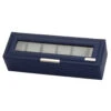 Mele And Co Jack 6 Piece Watch Box Bonded Leather In Blue 1583