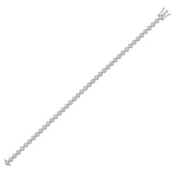 18ct White Gold 4ct Rub-over Diamond Line Bracelet P7021804400