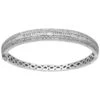 18ct White Gold 3.17ct Round Baguette Diamond Hinged Bangle P70218020