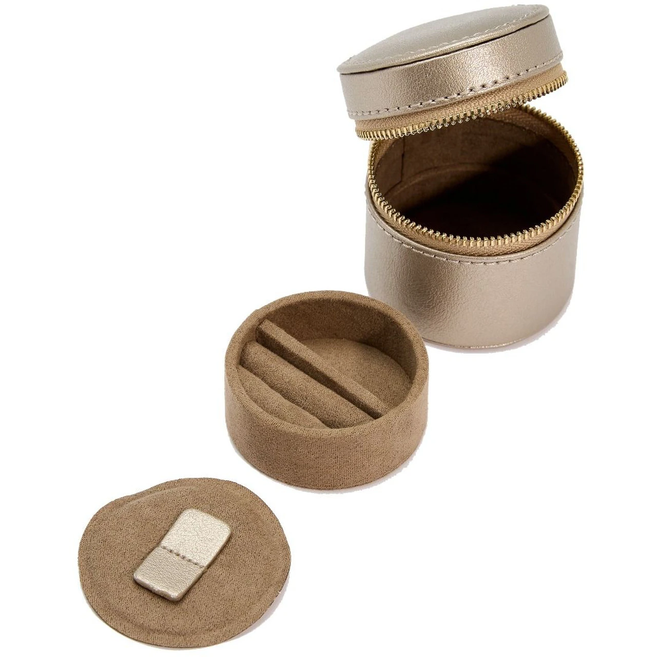 Wolf Palermo Double Watch Roll With Jewellery Case In Pewter 213978 - Image 10