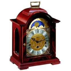 Hermle 8-Day Westminster Chime Movement Mahogany Table Clock 22864-070340