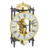 Hermle 14-Day Skeleton Movement Black And Gold Table Clock 23003-000711