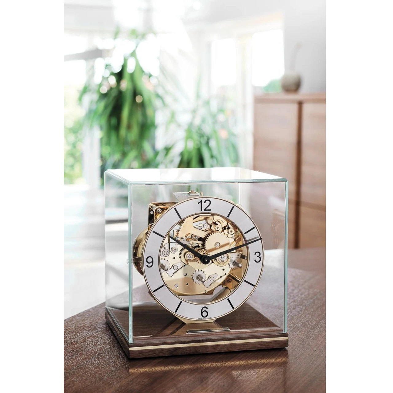 Hermle 8-Day Westminster Chime Movement Walnut Finish Mantel Clock 23052-030340 - Image 2