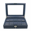 Orbit Navy Blue Leather Personalised Luxury Watch Box For 10 Watches OW202