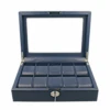 Orbit Navy Blue Leather Personalised Luxury Watch Box For 10 Watches OW202