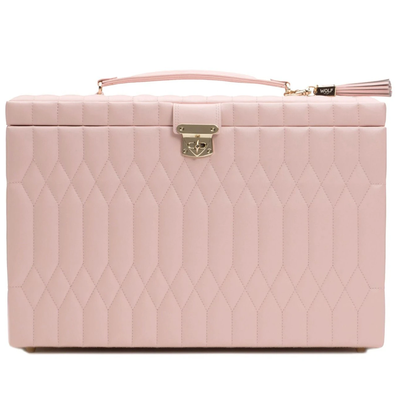 Wolf Caroline Extra Large Rose Quartz Jewellery Case 329515 - Image 4