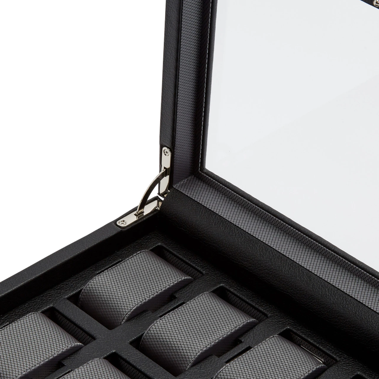 WOLF Viceroy 10 Piece Black Watch Box 466102 - Image 4