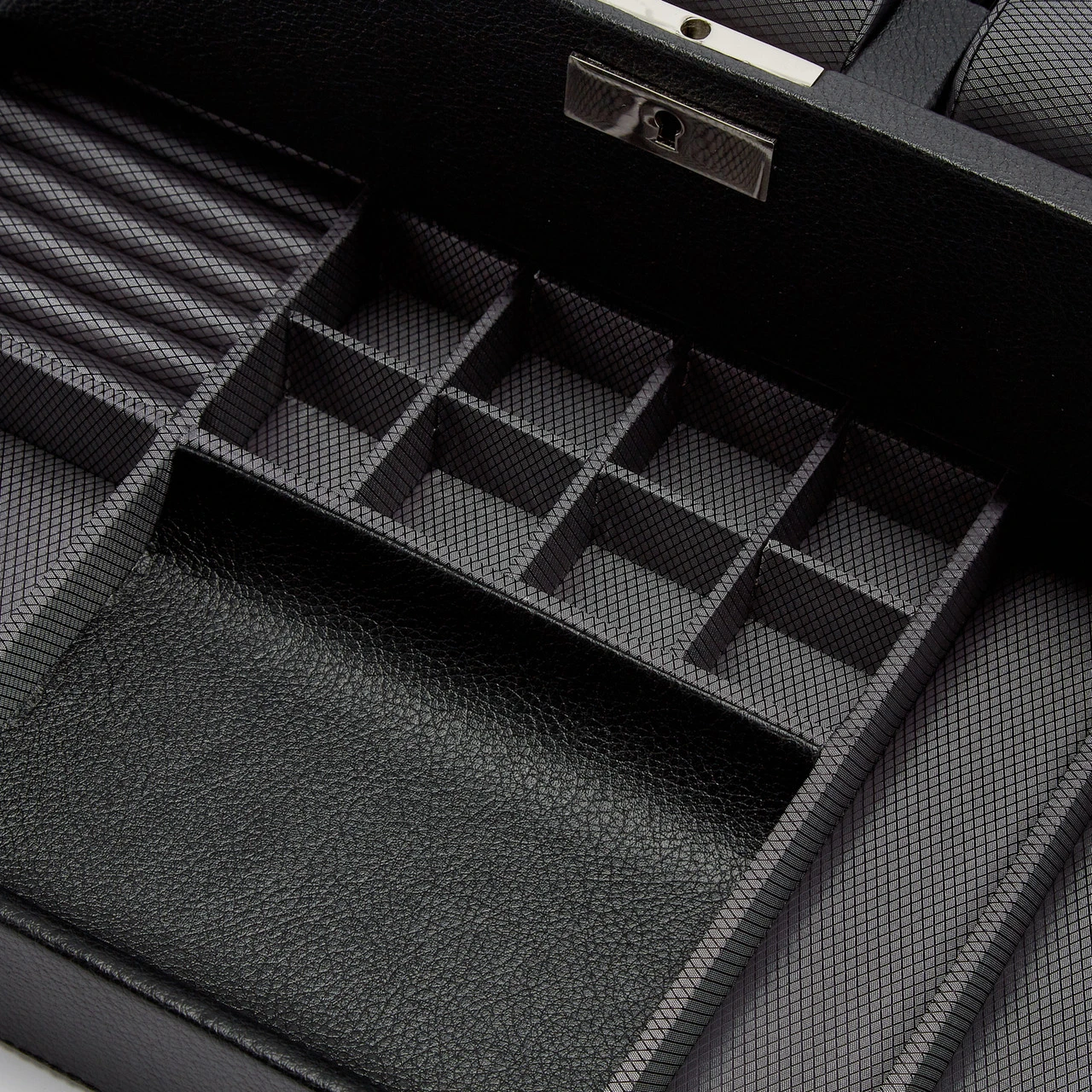 WOLF Viceroy 10 Piece Black Watch Box With Storage 466202 - Image 7