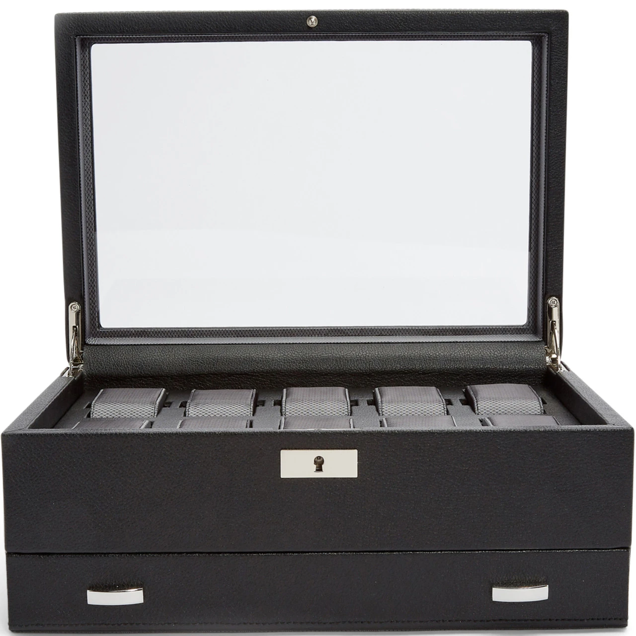 WOLF Viceroy 10 Piece Black Watch Box With Storage 466202 - Image 2