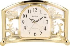 Rhythm Alarm Mantel Clock With Rotating Swarovski Crystal Pendulum 4SE535WR18