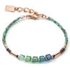 Coeur De Lion Blue Green Rose Gold Bracelet 5027/30-0537