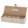Mele And Co Alex 5 Piece Watch Box Bonded Leather In Ivory 5227A