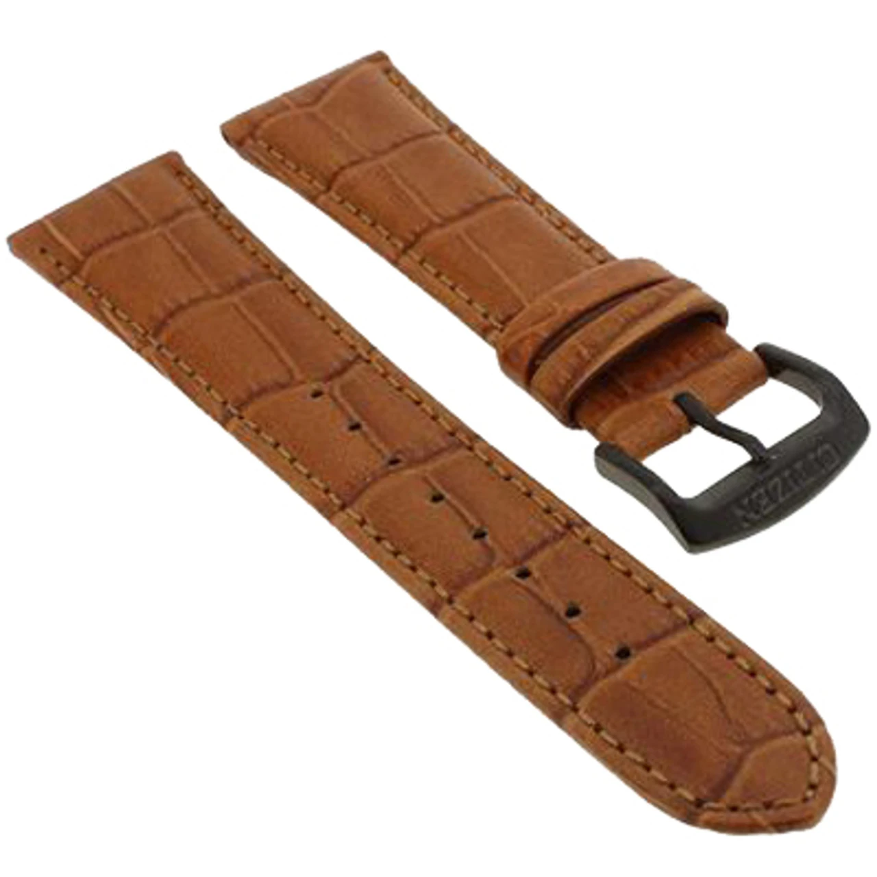 Citizen 22mm Brown Leather Watch Strap 59-S52483