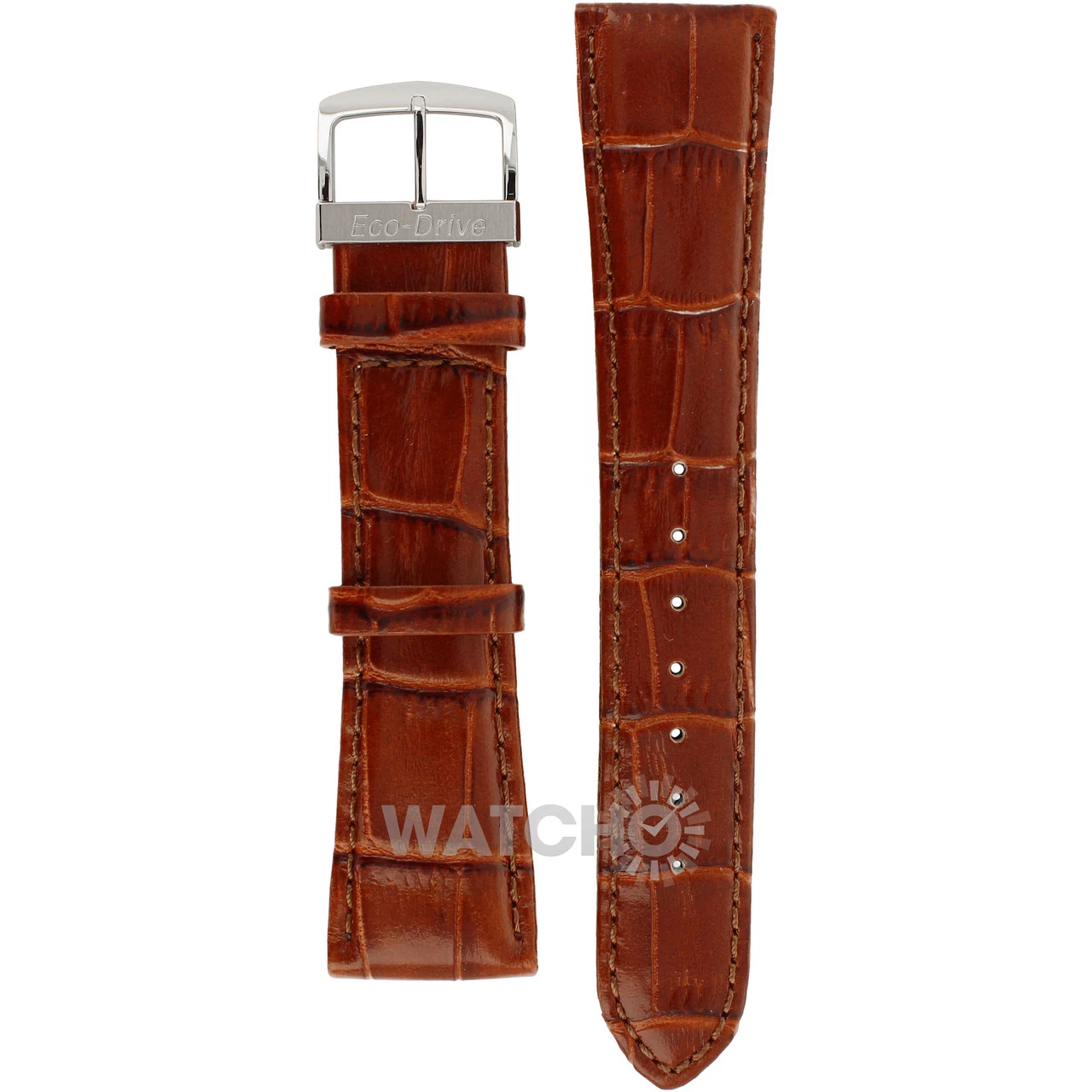 Citizen Replacement Watch Strap Brown Crocodile Embossed Leather 59-S52073 For BV1060-15E With Pins