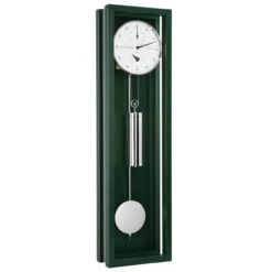 Hermle Mechanical Precision Movement 31 Days Power Reserve Bright Green Long Case Wall Clock 71006-V40761