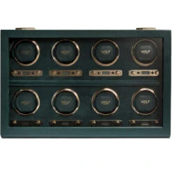 WOLF British Racing Green 8 Piece Watch Winder 792541
