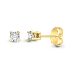 9ct Yellow Gold 20pts Diamond Stud Earrings P702E9-092-020