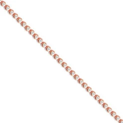 925 Sterling Silver Rose Plated Cubic Zirconia Rub Over Set Tennis 7.5inch Bracelet P702116C