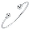 925 Sterling Silver Solid Torque Baby Children Bangle P702012