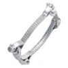 925 Sterling Silver Cubic Zirconia Set Spanner And Socket Bracelet Baby Children Bangle P702018