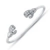 925 Sterling Silver Cubic Zirconia Set Boxing Glove Baby Children Bangle P702024
