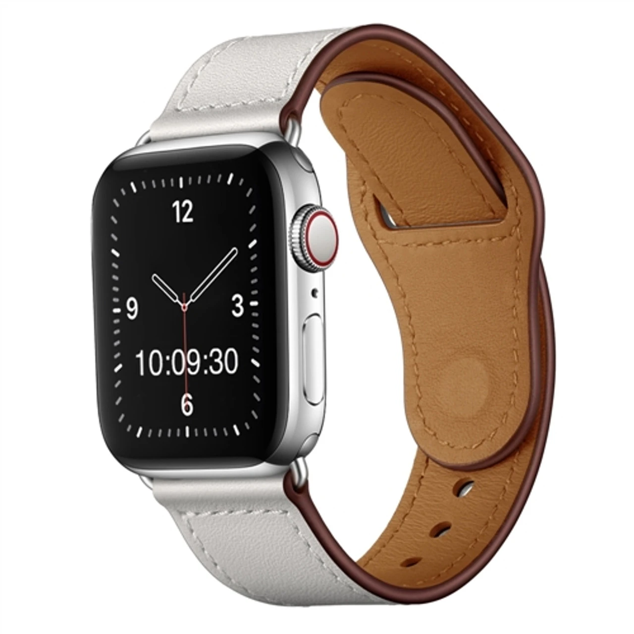 Apple Watch Classic Premium Leather Strap In White APL901