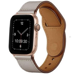 Apple Watch Classic Premium Leather Strap In Grey APL902