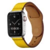 Apple Watch Classic Premium Leather Strap In Yellow APL906