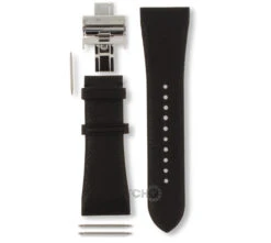 Armani Replacement Watch Strap For AR2006 Black Genuine Leather With Free Connecting Pins