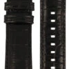 Armani Replacement Watch Strap For AR2411 Black Genuine Leather With Free Connecting Pins