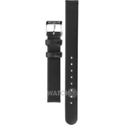 Mondaine Genuine Replacement Watch Strap Black Vegan Leather 12mm FE311220Q1 With Free Pins