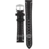 Hirsch Liberty Replacement Watch Strap Black Genuine Textured Leather 18mm With Free Connecting Pins