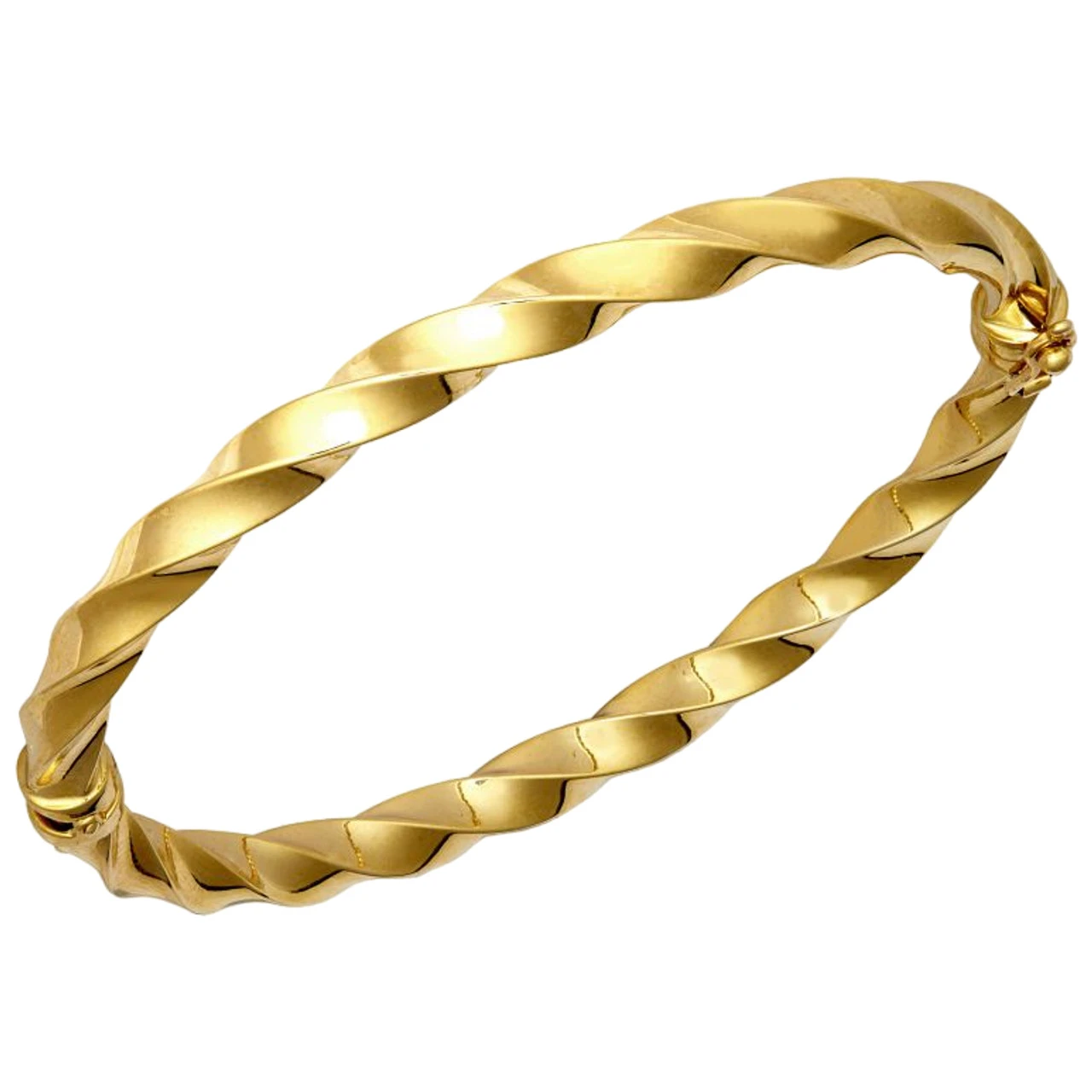 9ct Yellow Gold 5mm Polished Twist Bangle P702343