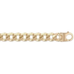 9ct Yellow Gold Traditional Heavy Weight Curb Link 17.5mm Gauge 9inch Chain P702024P-9