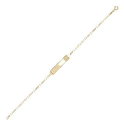 9ct Gold Figaro ID 6inch Bracelet P702040-6