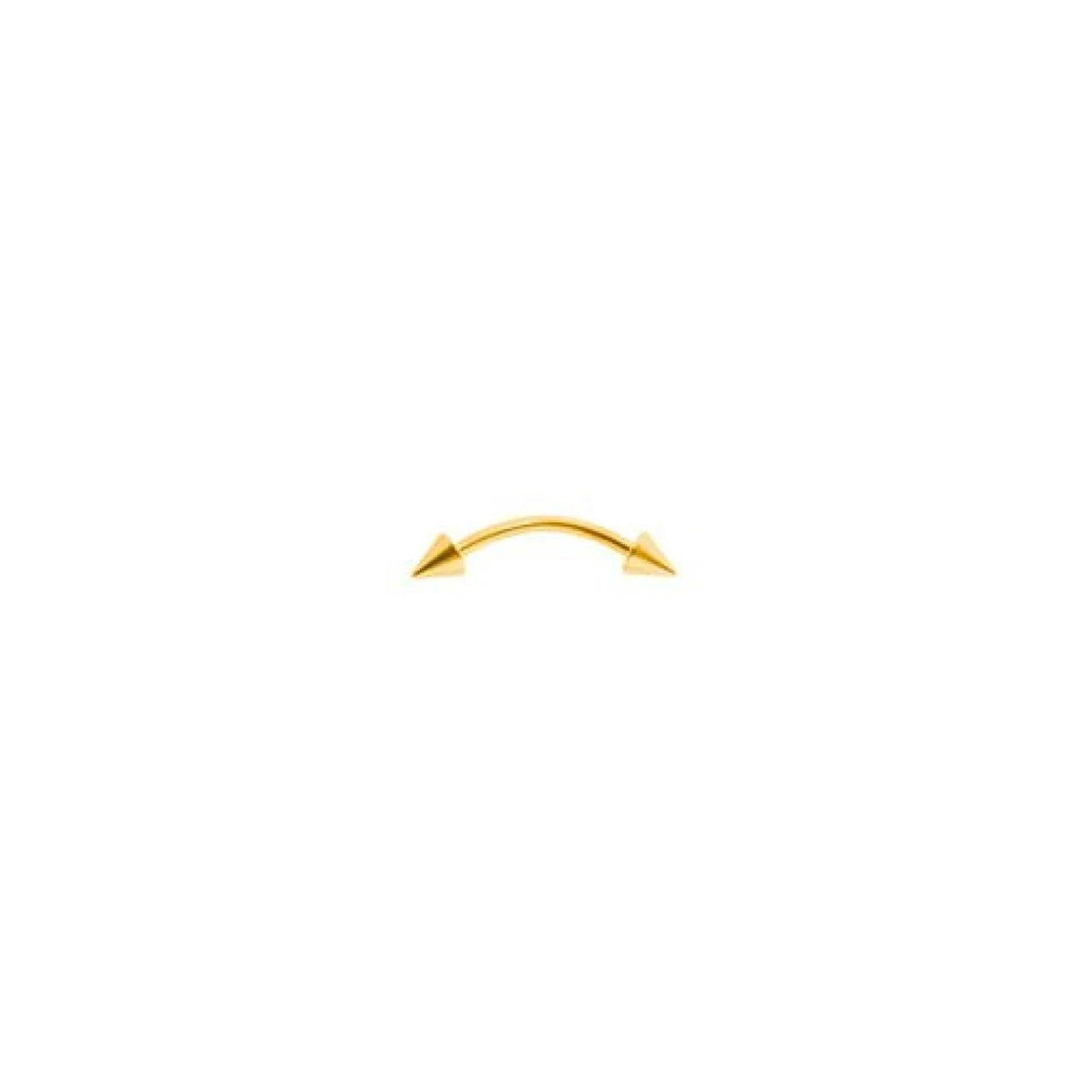 9ct Yellow 13mm Curved Coned Eyebrow Barbell P702126