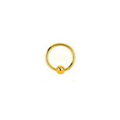 9ct Yellow 10mm Eyebrow Ear Ball Closure Ring P702127