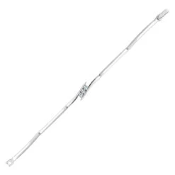 9ct White Gold Diamond Fold Over Clasp Bracelet P702919