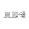 18ct White Gold 0.64ct 4 Diamond Princess Cut Stud Earrings P702E18-405-065