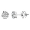 18ct White Gold 0.25ct Diamond 7 Stone Cluster Earrings P702E18-417-025