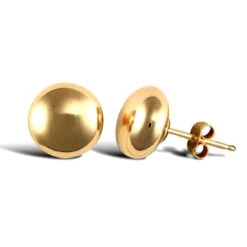 9ct Yellow Gold Polished 8mm Domed Ball Stud Earrings P702E9-310
