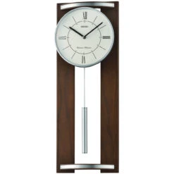 Seiko Westminster/Whittington Dual Chime Minimal Pendulum Wooden Case Wall Clock QXH078Z
