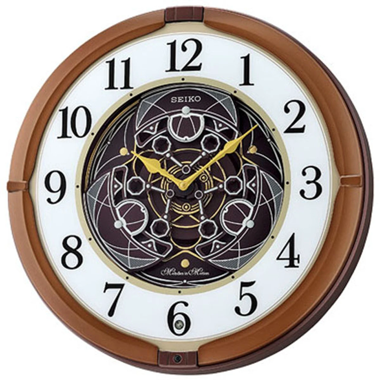 Seiko Metallic Brown Melody In Motion Musical Wall Clock QXM380B
