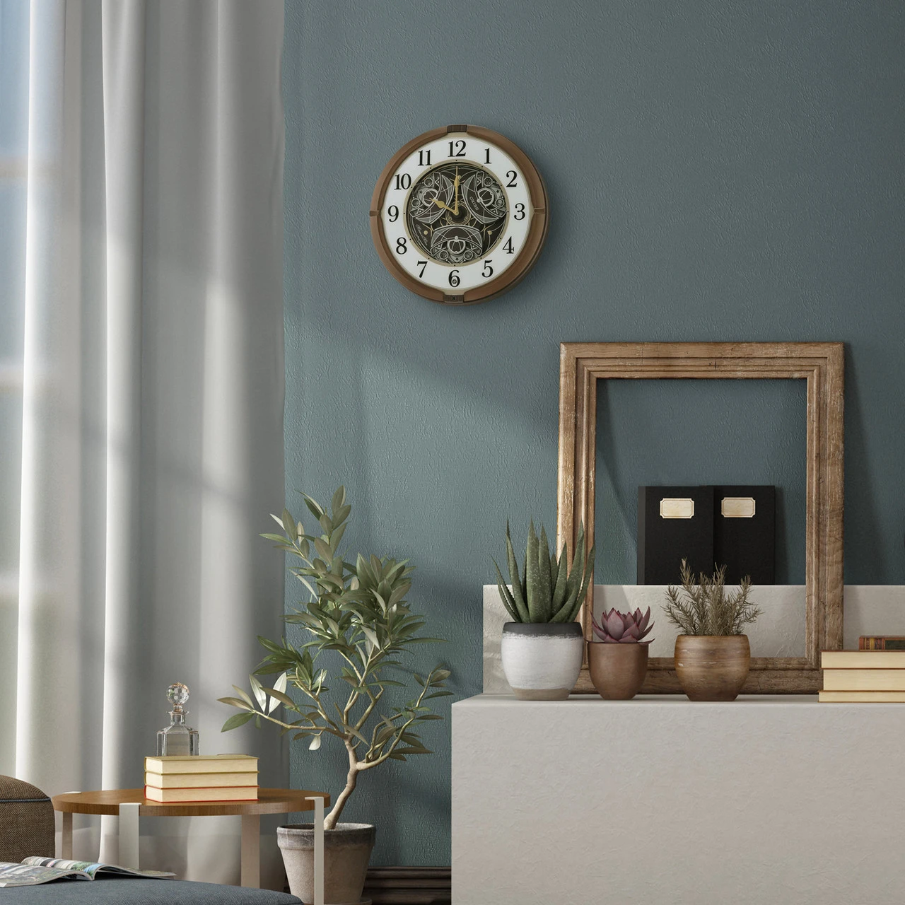 Seiko Metallic Brown Melody In Motion Musical Wall Clock QXM380B - Image 5