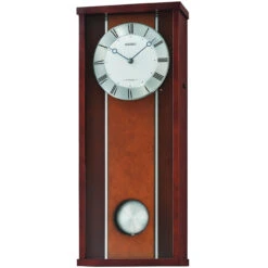 Seiko Melodies In Motion Pendulum Dark Brown Wall Clock QXM396B