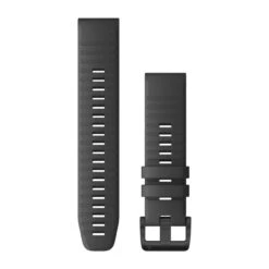 Garmin QuickFit® Slate Grey Silicone With Black Hardware 22mm Watch Band 010-12863-22