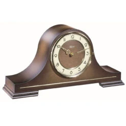 Hermle Tambour Style Westminster Quartz Walnut Finish Mantel Clock 21092-032114
