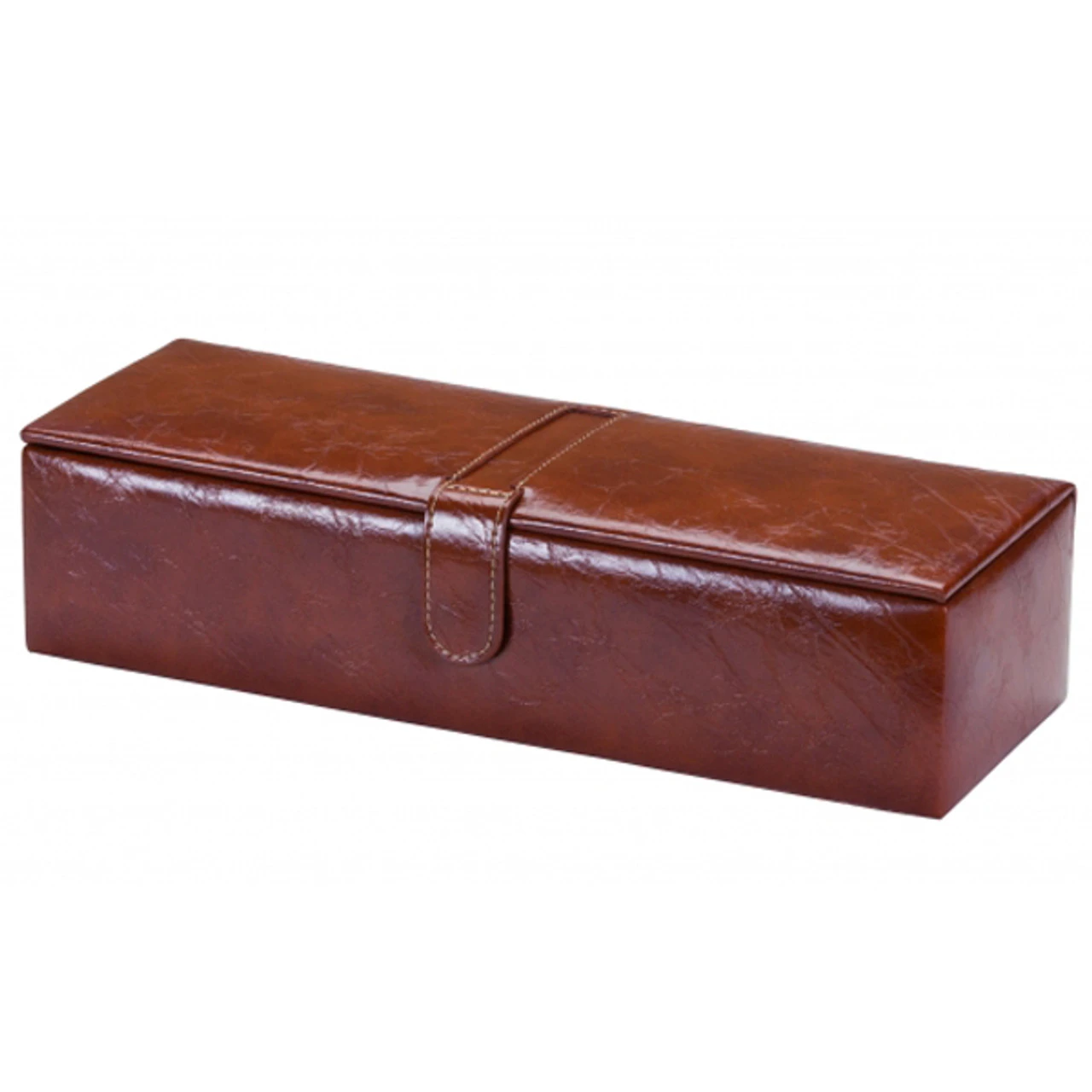 Mele & Co Raffles Brown Bonded Leather Watch Box For Men Fits 5 Watches 1558 - Image 2