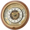 Seiko Melodies In Motion Brown Wooden Case Musical Wall Clock QXM381B